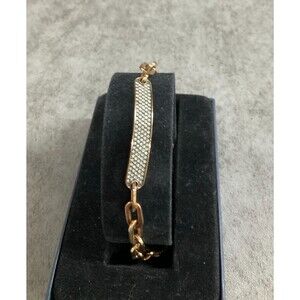 Michael Kors rhinestone bar chain link bracelet